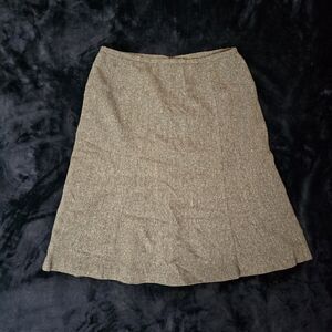 Ann Taylor Women Size 6 Gray A-Line Skirt Wool BLend Elegant Whimsical Grunge